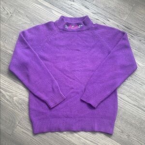 Jessica | Purple rabbit hair and lambs wool blend purple light knit sweater